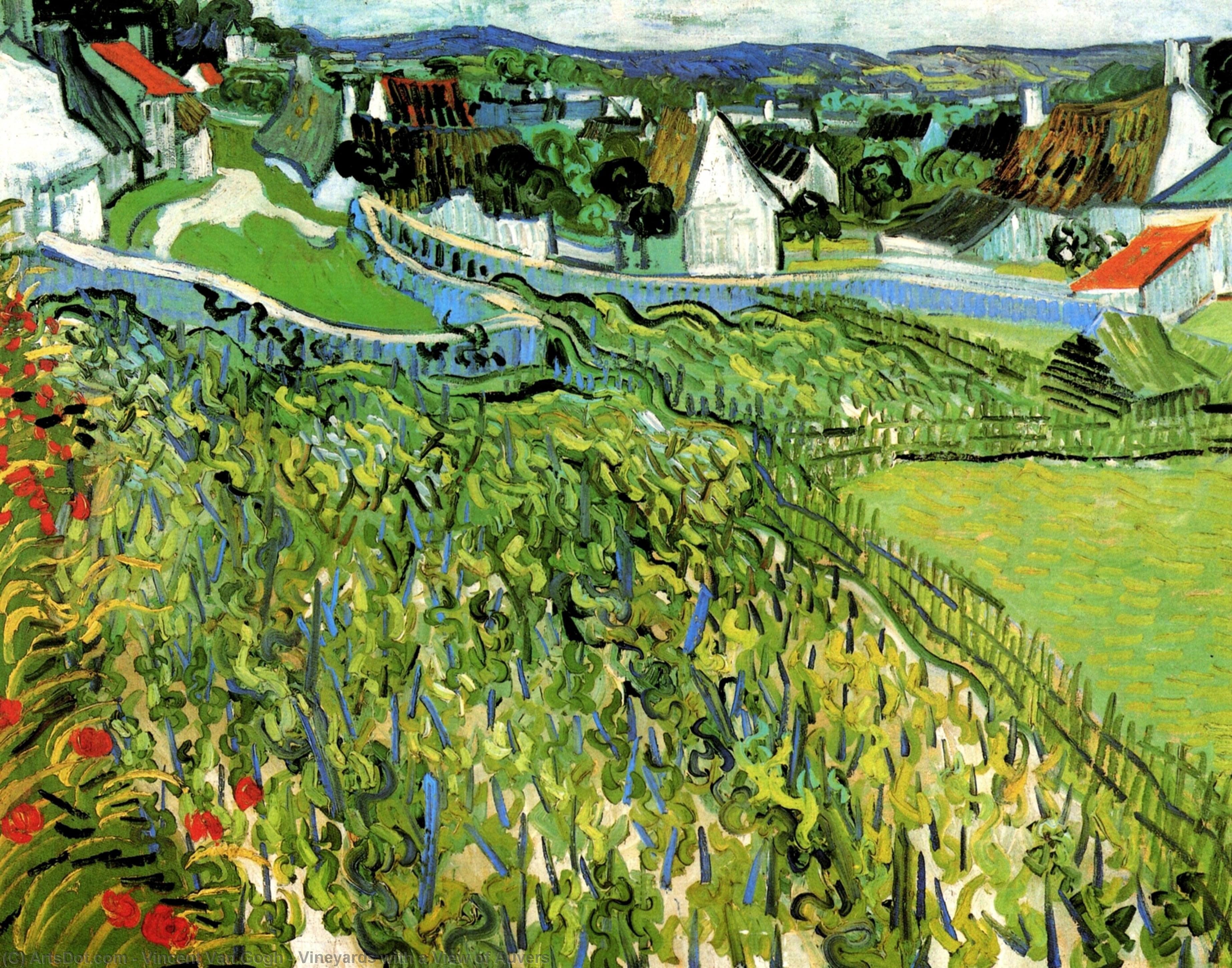 Vineyards With A View Of Auvers — Vincent Willem Van Gogh