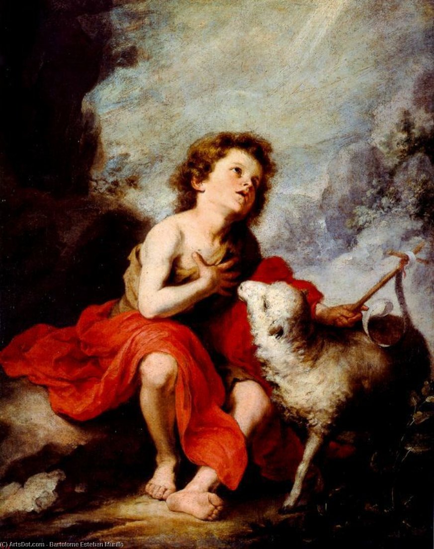 San Juanito Y El Cordero — Bartolomé Esteban Murillo
