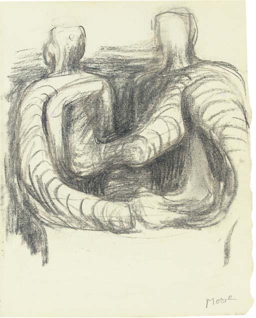 Two Seated Figures — Henry Moore