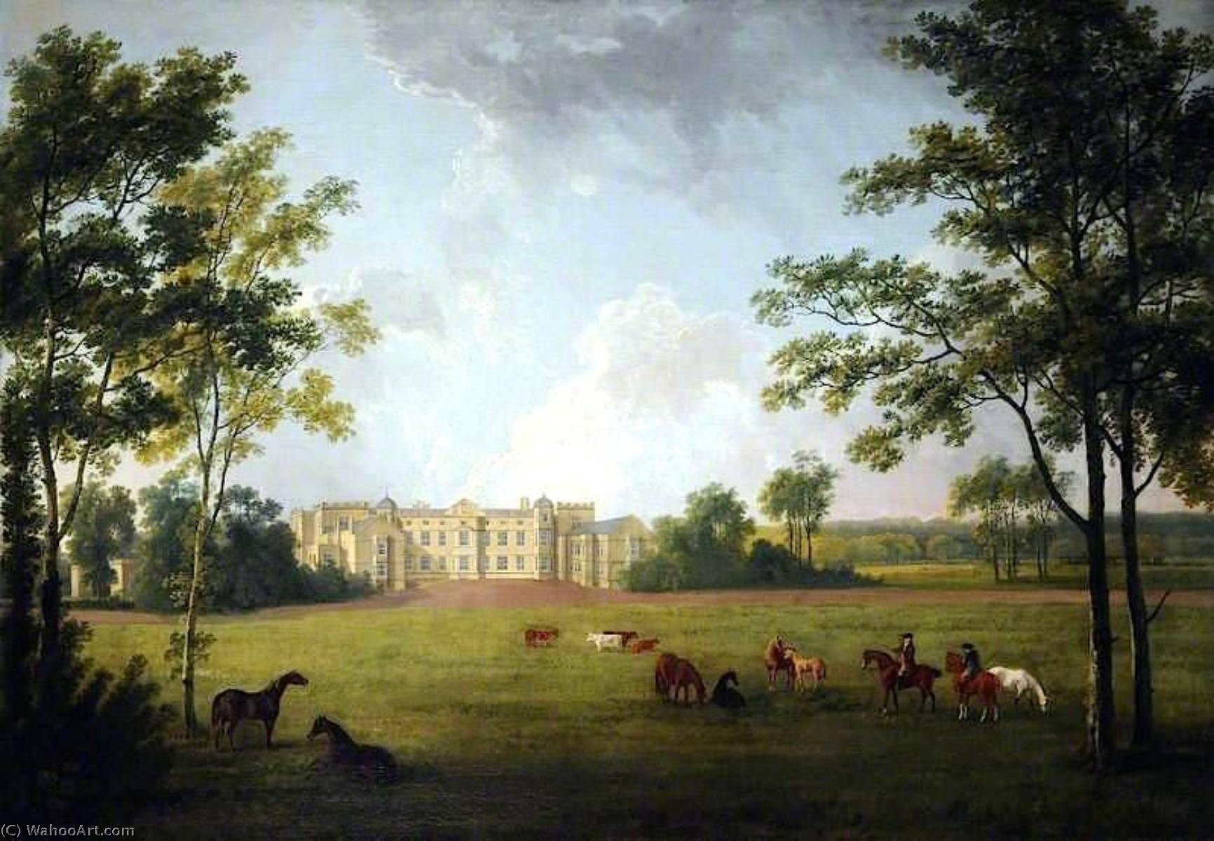 The Entrance Front, Burton Constable — George Barret The Elder