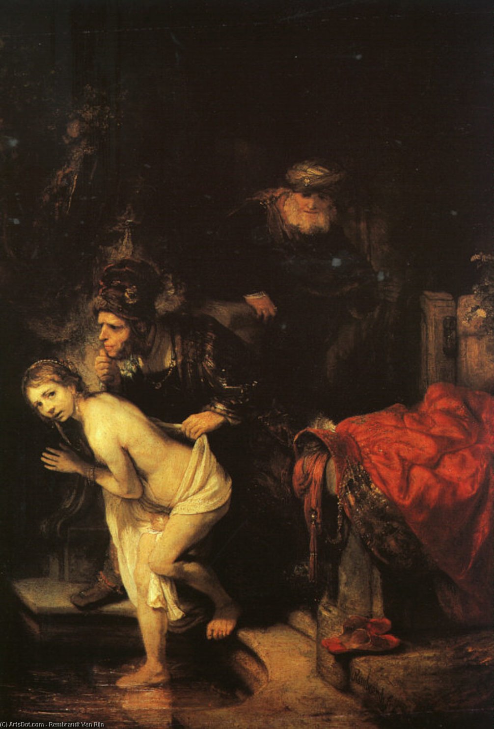 Susanna And The Elders (detail) — Rembrandt Van Rijn
