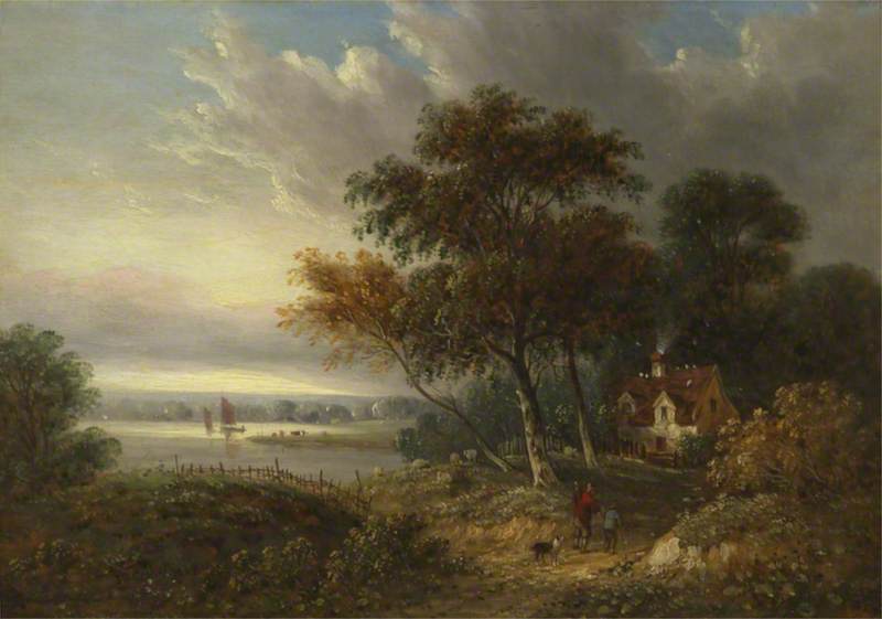 Landscape With A Cottage — Samuel David Colkett