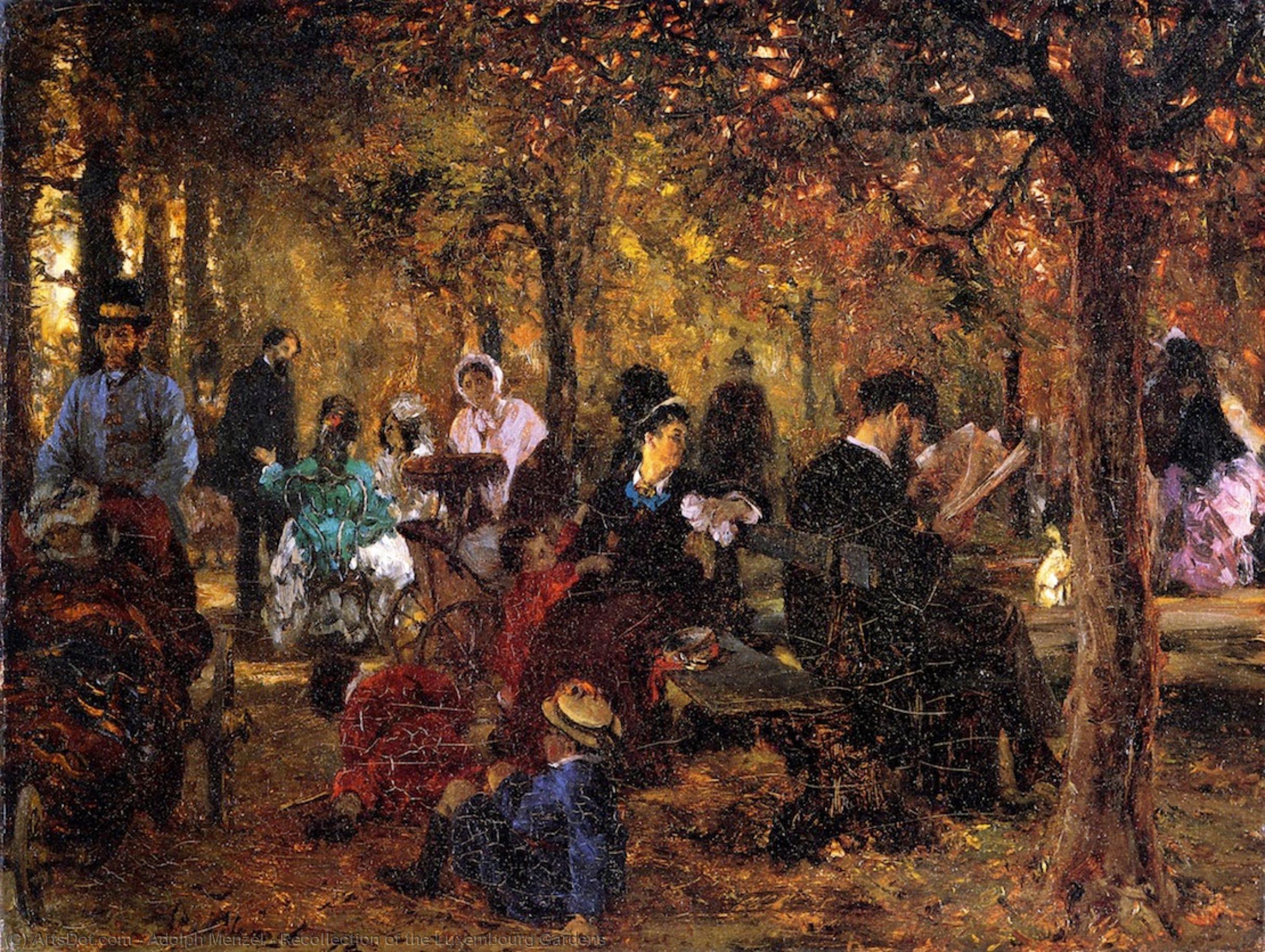 Recollection Of The Luxembourg Gardens — Adolph Von Menzel