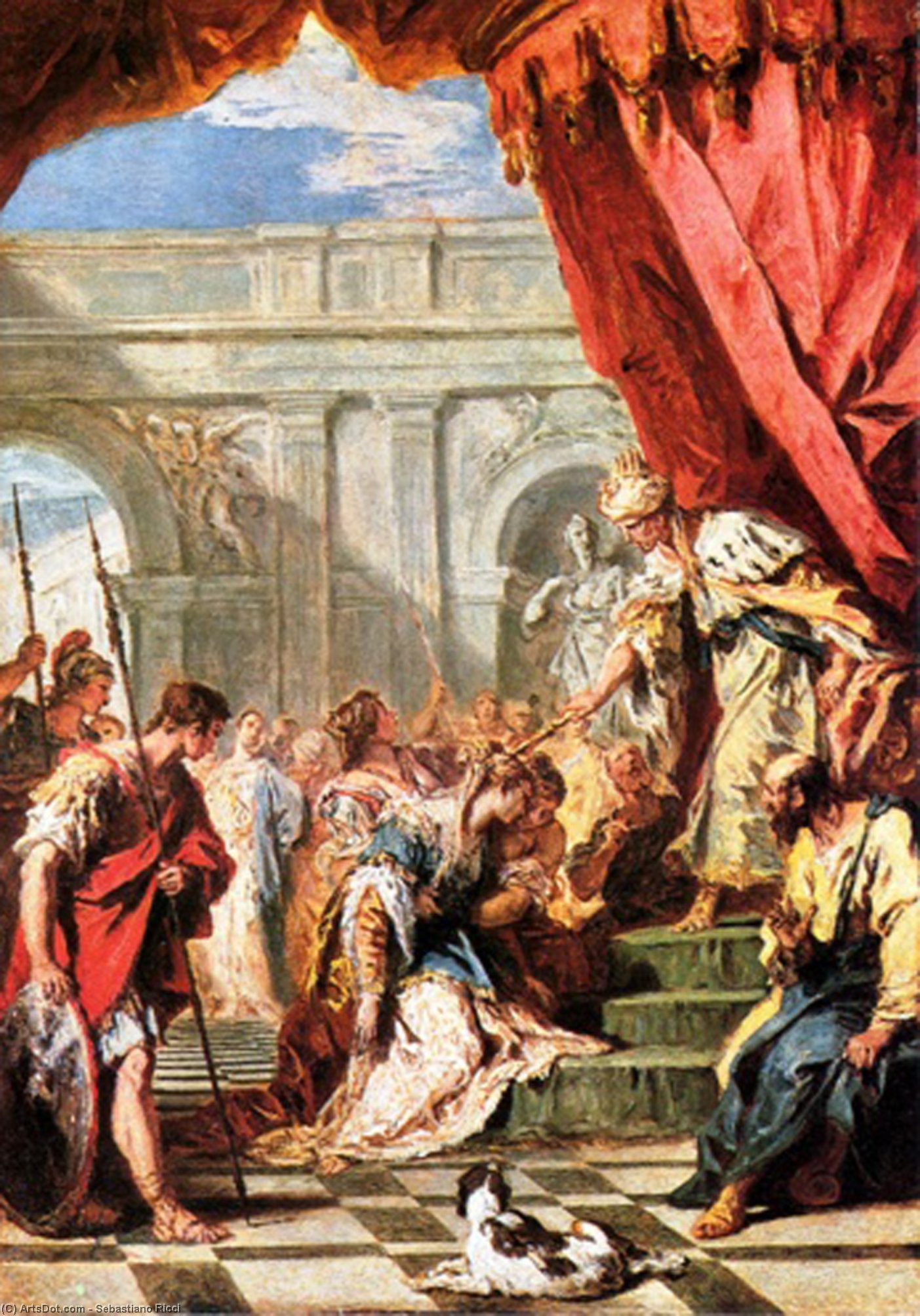 Esther Vor Ahasuerus — Sebastiano Ricci