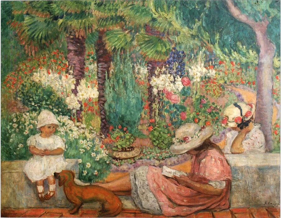 In The Palms At Sainte Maxime — Henri Lebasque