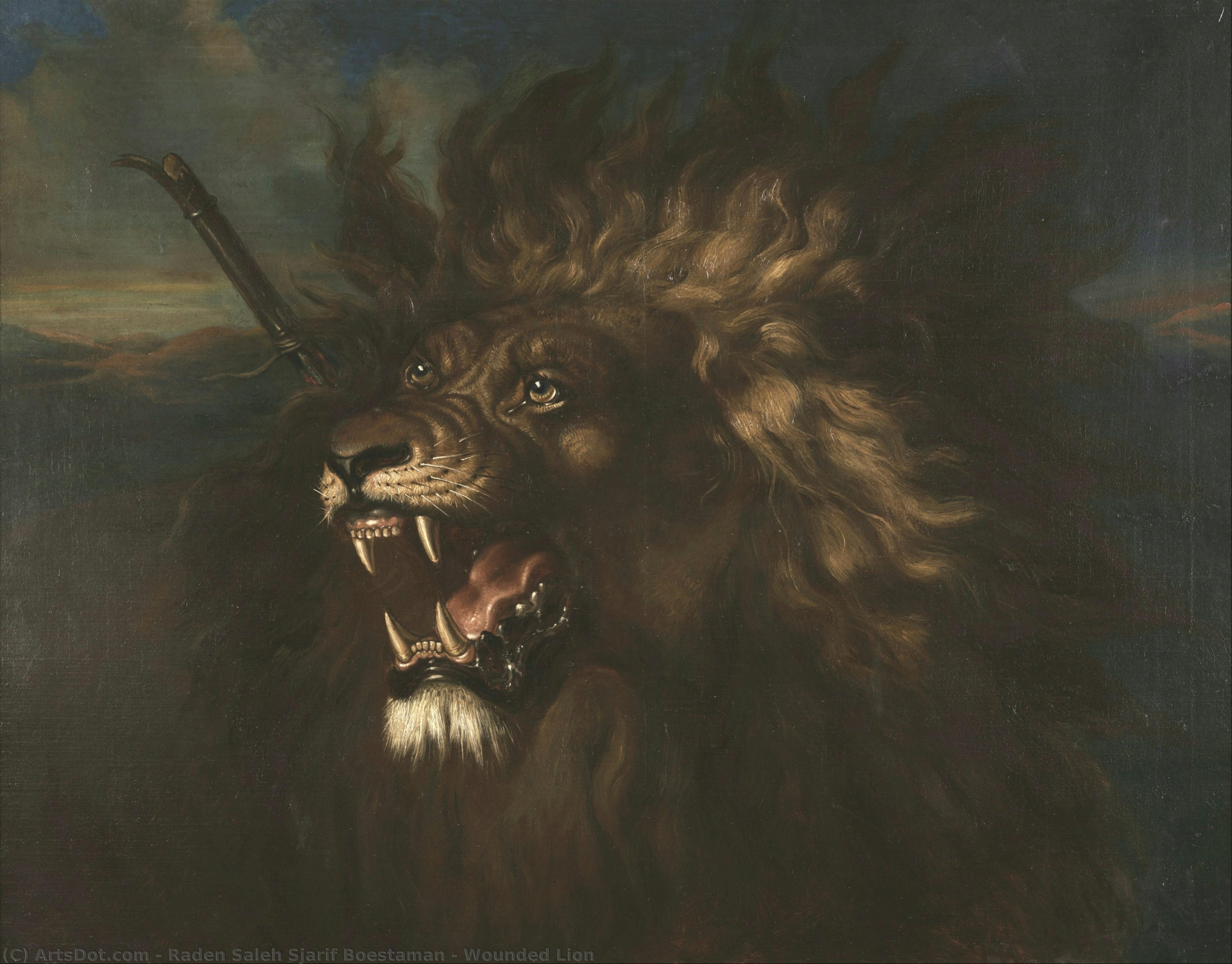 Wounded Lion — Raden Saleh Sjarif Boestaman