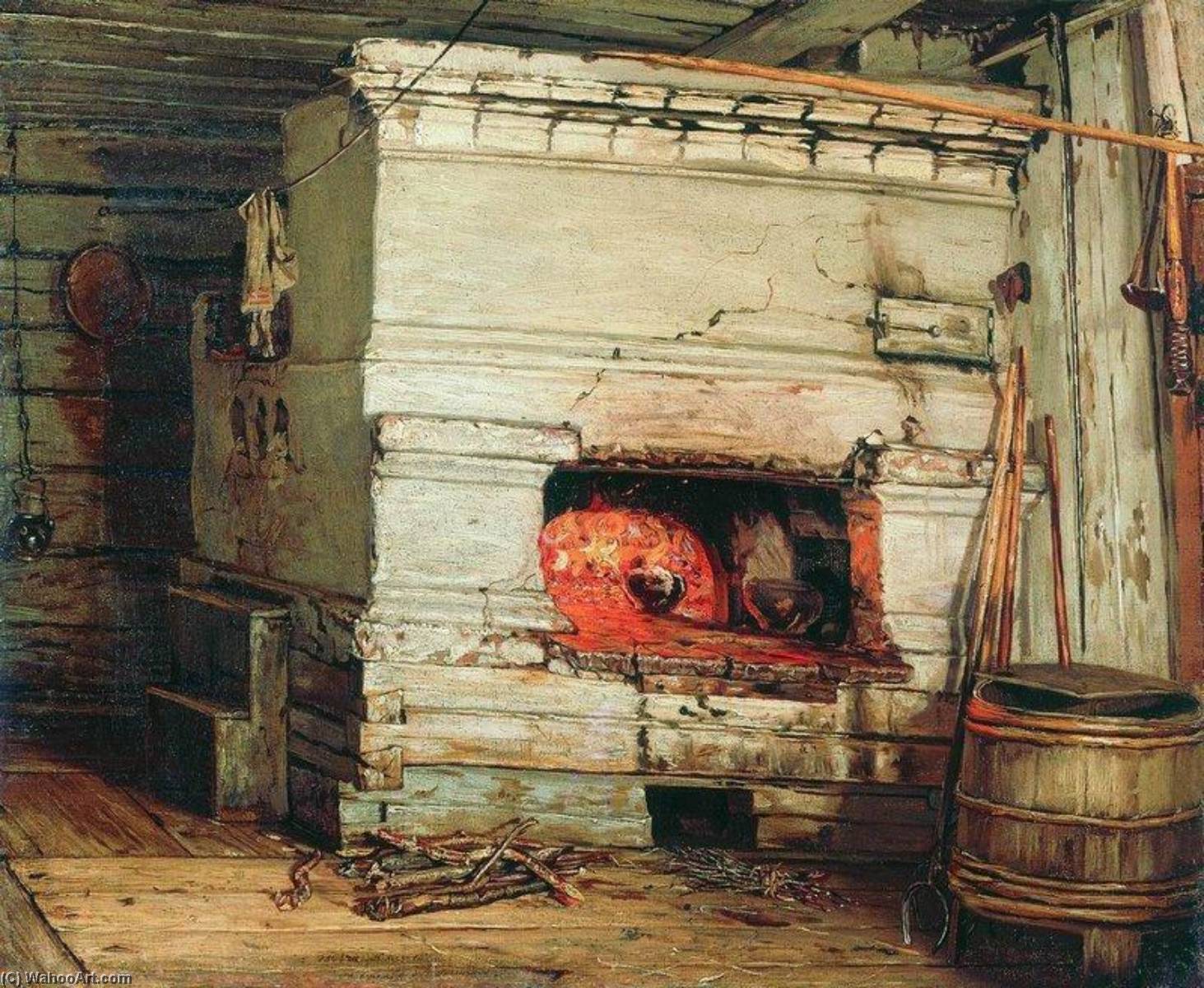 Interior Of A Peasant House — Vasily Maximov