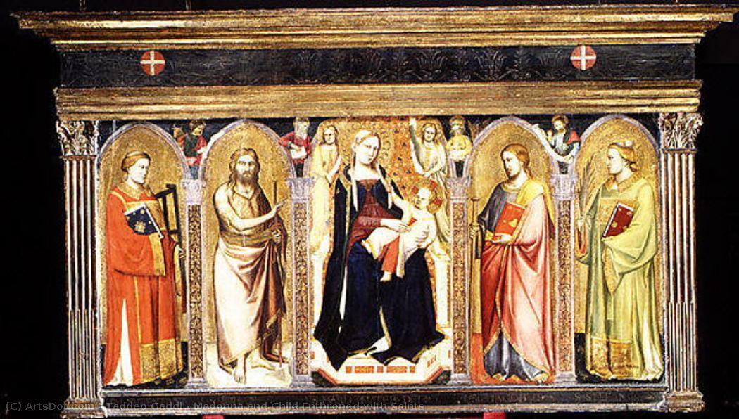Madonna And Child Enthroned With Saints — Taddeo Gaddi