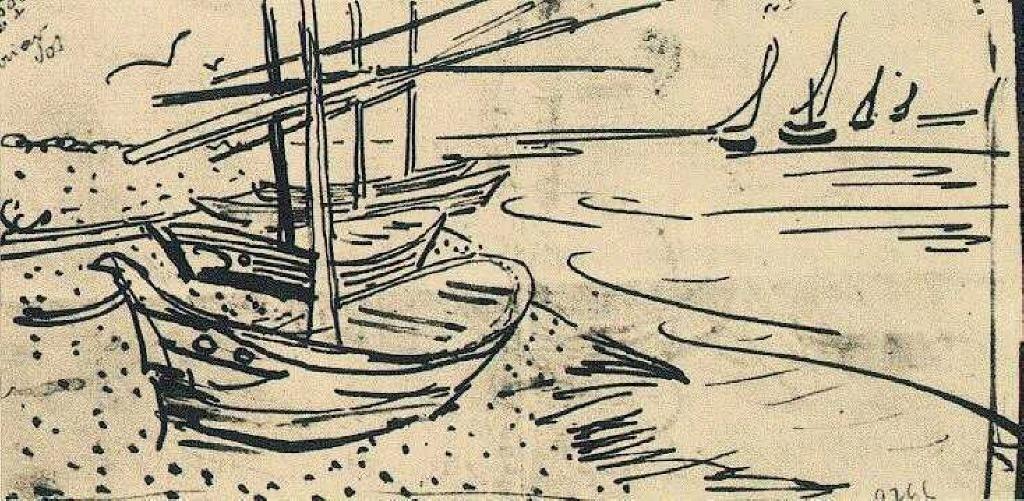 Fishing Boats On The Beach — Vincent Willem Van Gogh