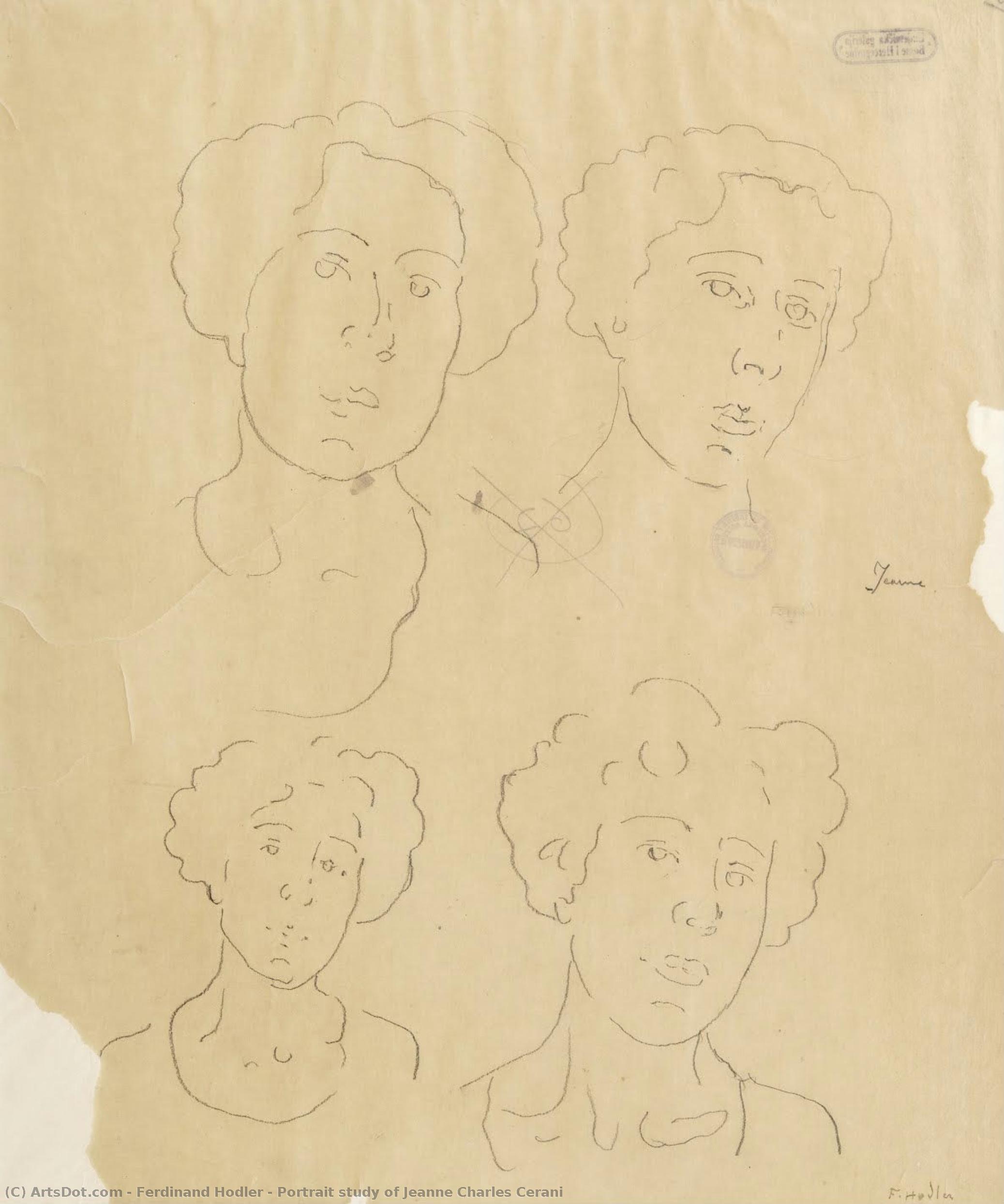 Portrait Study Of Jeanne Charles Cerani — Ferdinand Hodler
