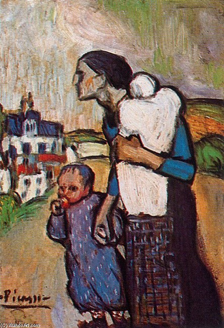 La Madre (la Madre Llevando Dos Niños) — Pablo Picasso