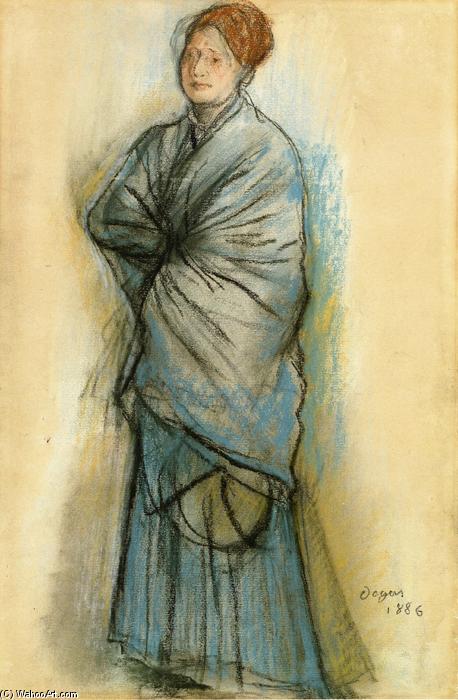 Woman In Blue (portrait Of Mlle. Helene Rouart) — Edgar Degas