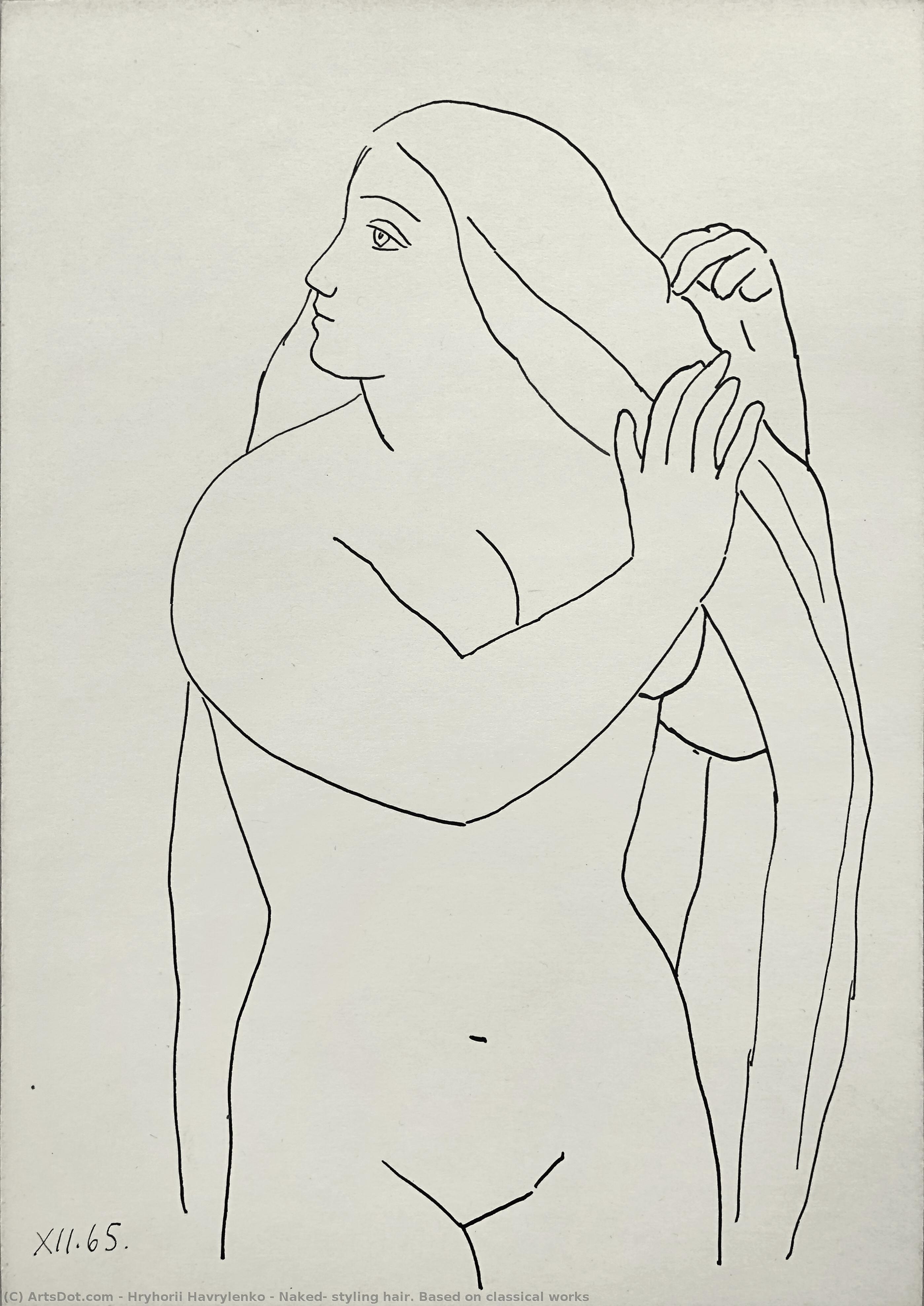 Naked, Styling Hair. Based On Classical Works — Hryhorii Havrylenko