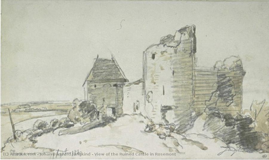 View Of The Ruined Castle In Rosemont — Johan Barthold Jongkind
