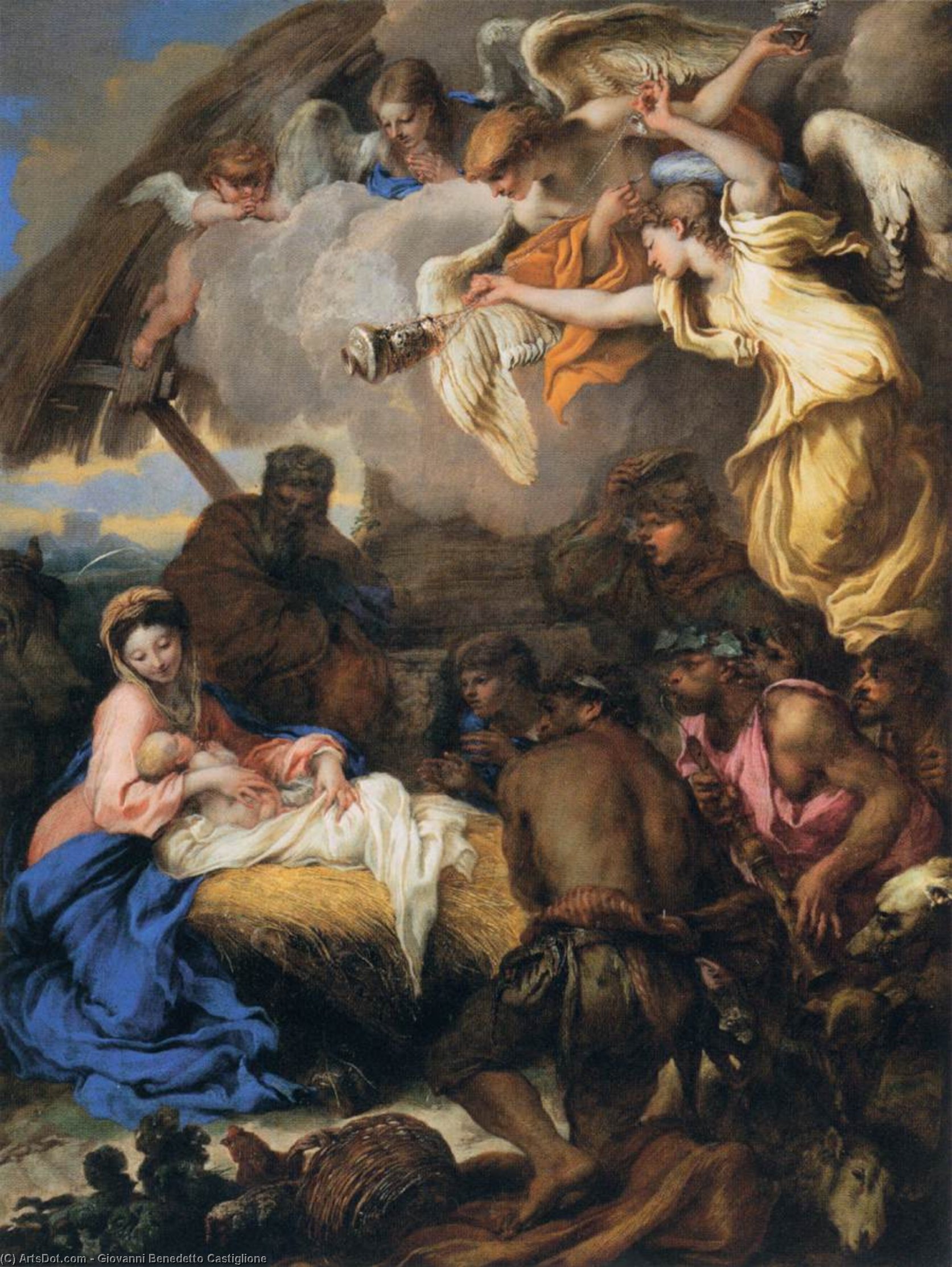 The Adoration Of The Shepherds — Giovanni Benedetto Castiglione