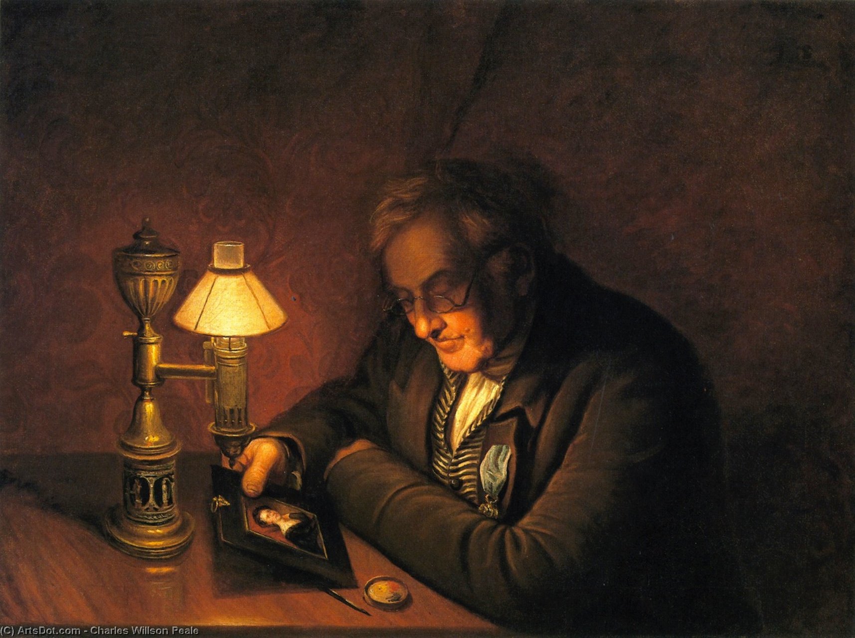 James Peale (also Known As The Lamplight Portrait) — Charles Willson Peale