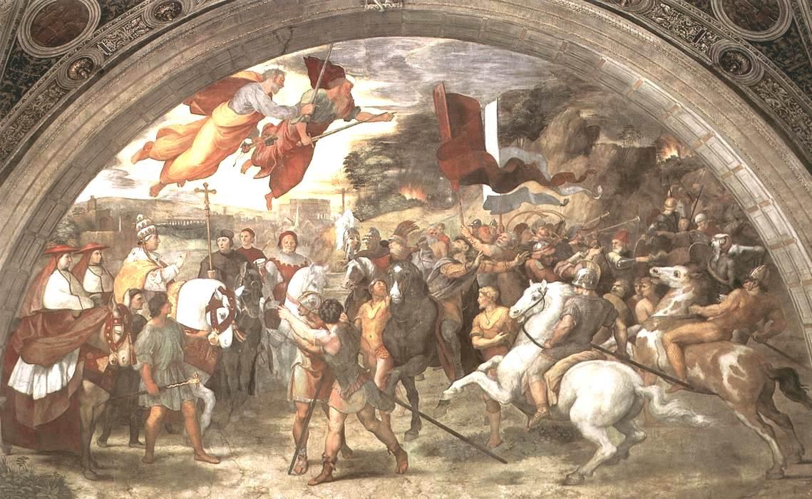 The Meeting Between Leo The Great And Attila (stanza Di Eliodoro) — Raphael