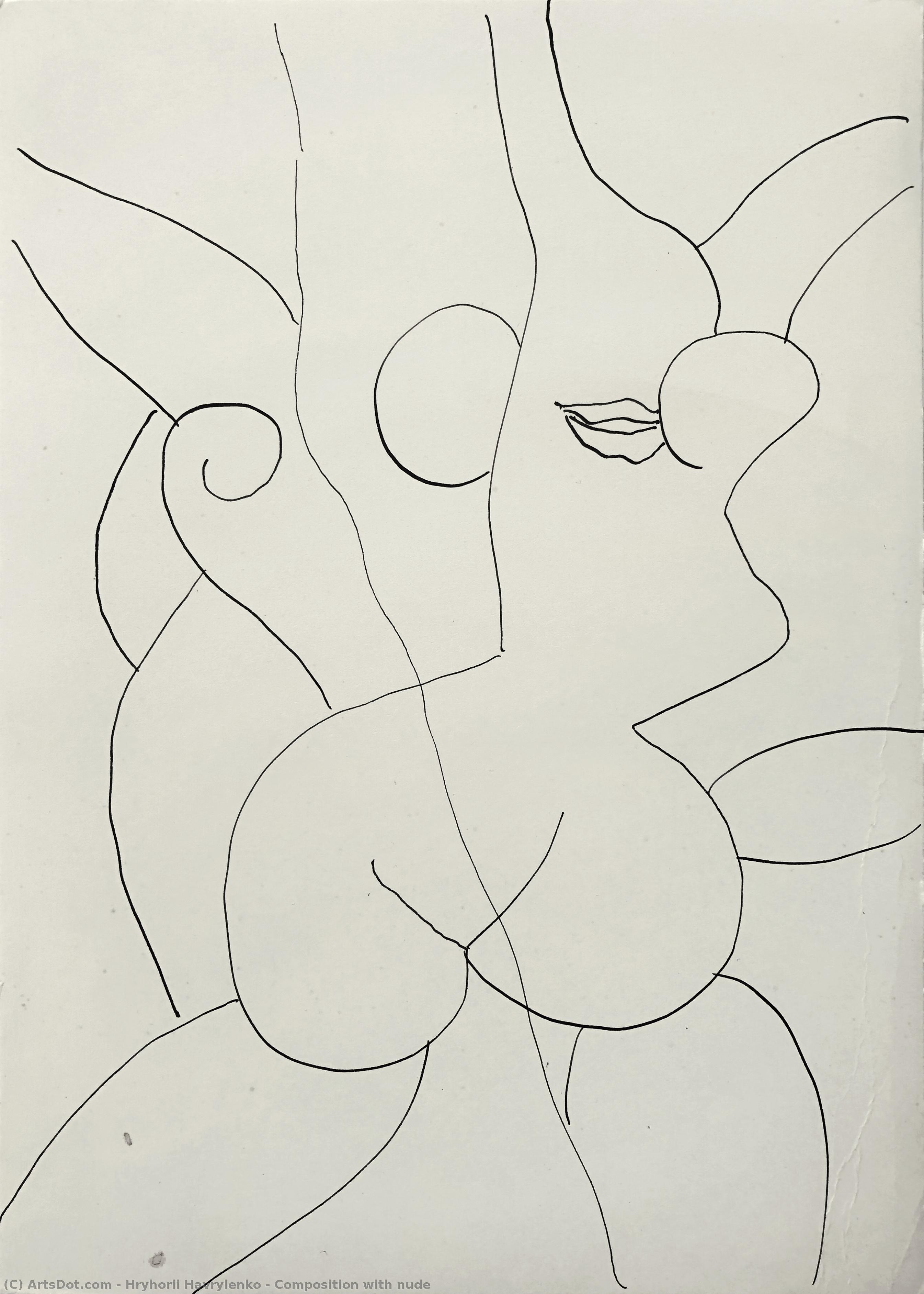 Composition With Nude — Hryhorii Havrylenko