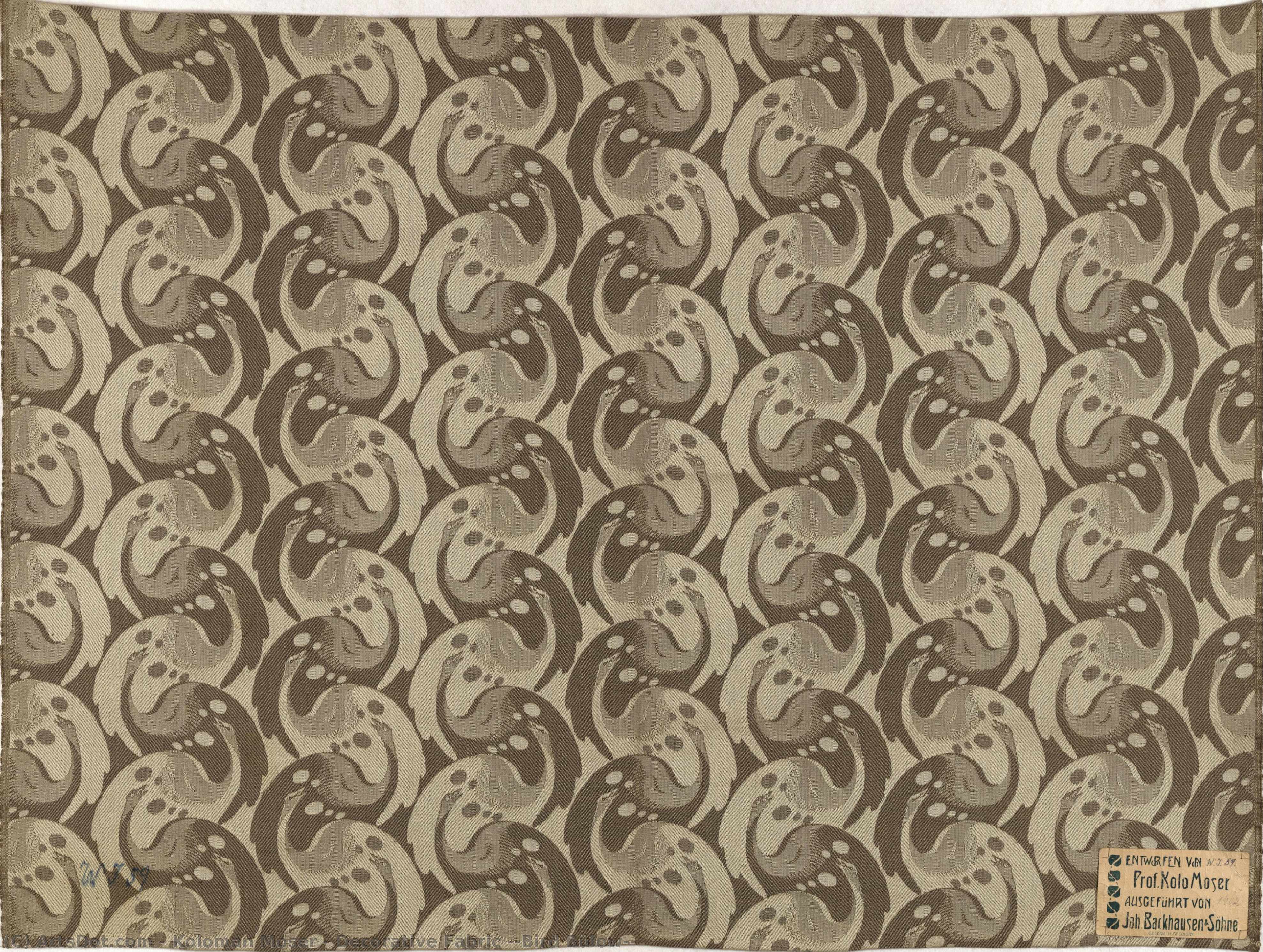 Decorative Fabric [“bird Bülow”] — Koloman Moser
