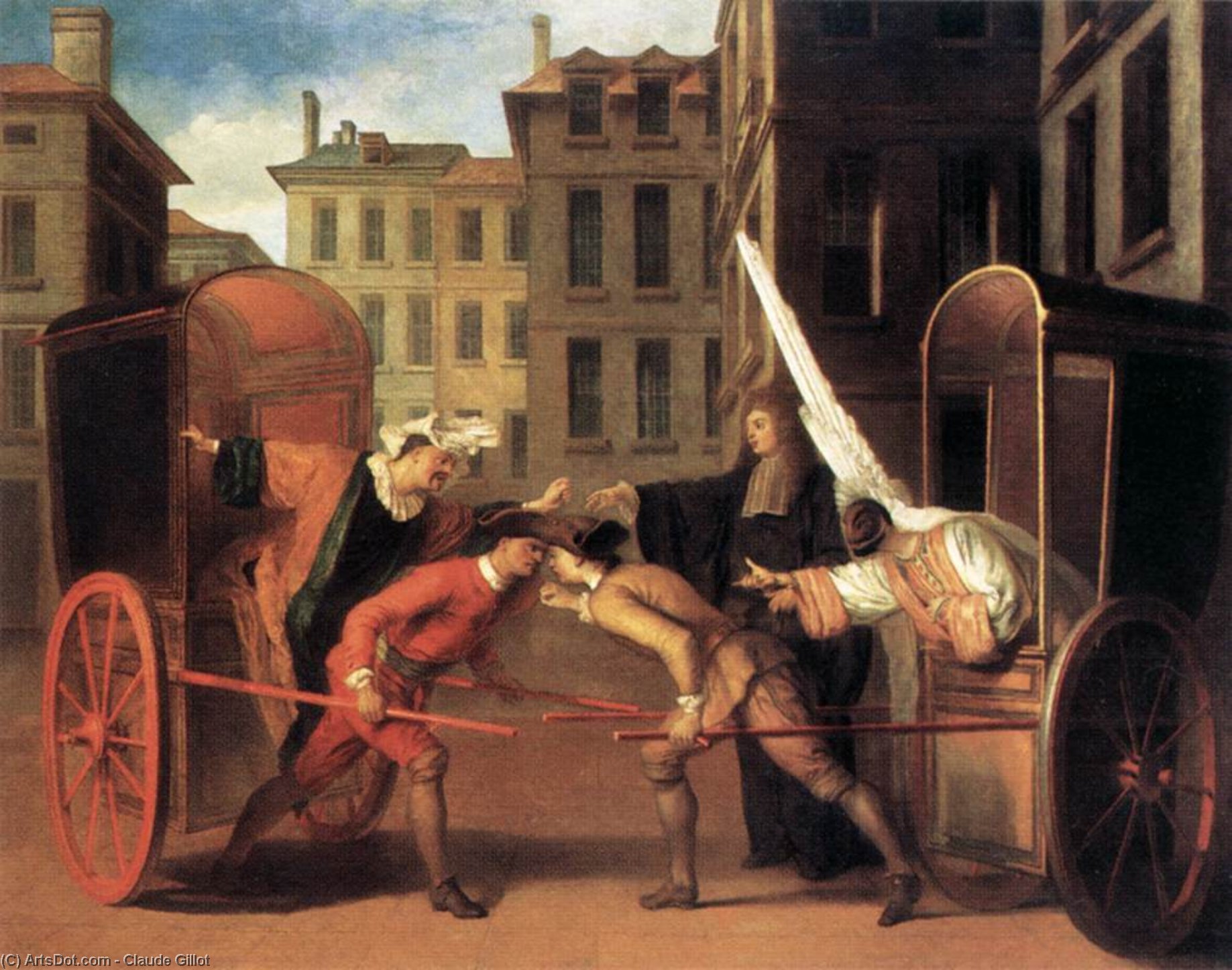 The Two Coaches — Claude Gillot