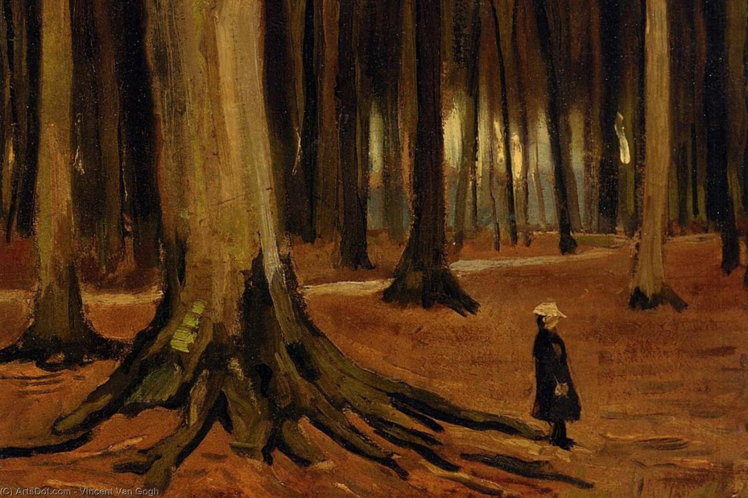 Girl In The Woods — Vincent Willem Van Gogh