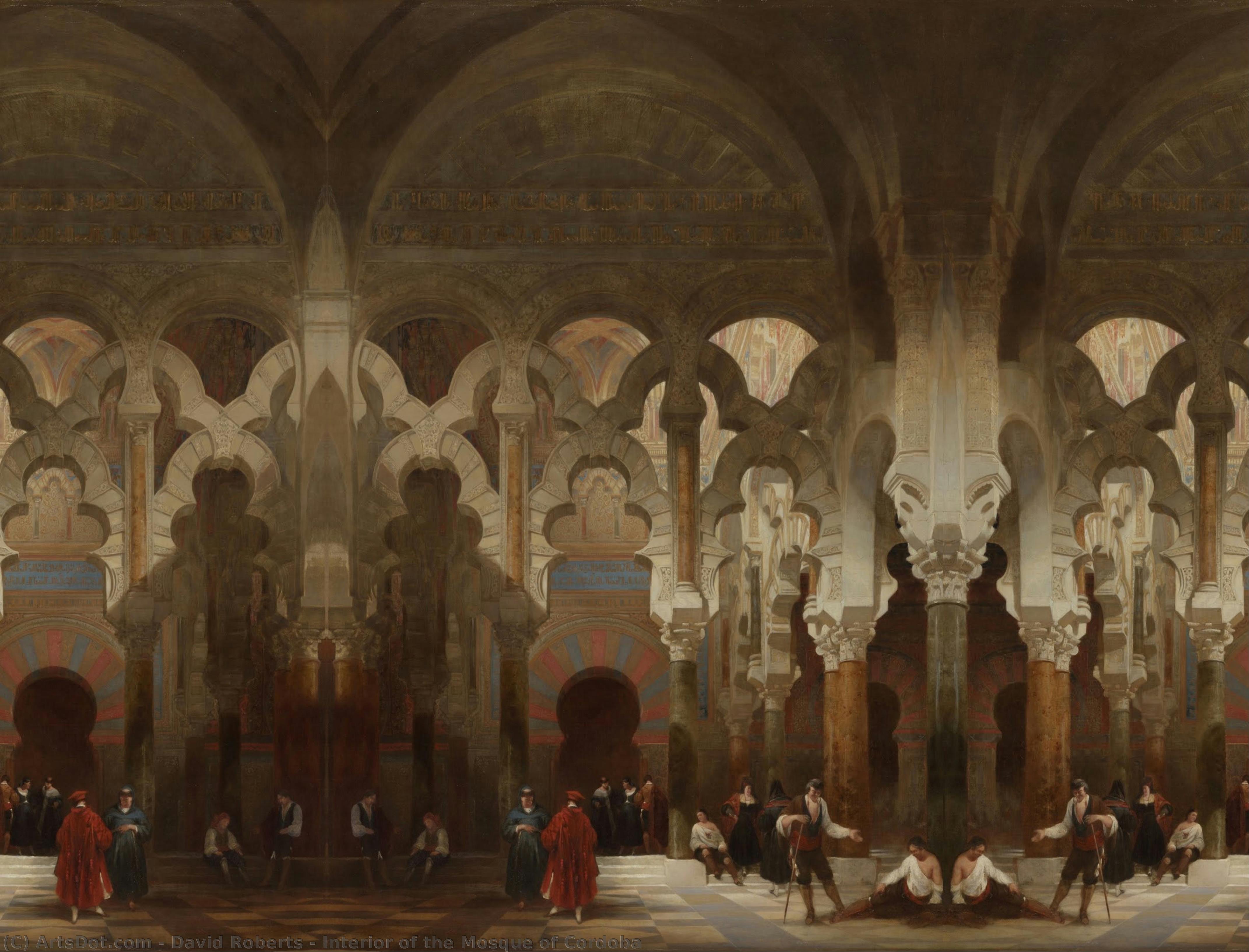 Interior Of The Mosque Of Cordoba — David Roberts