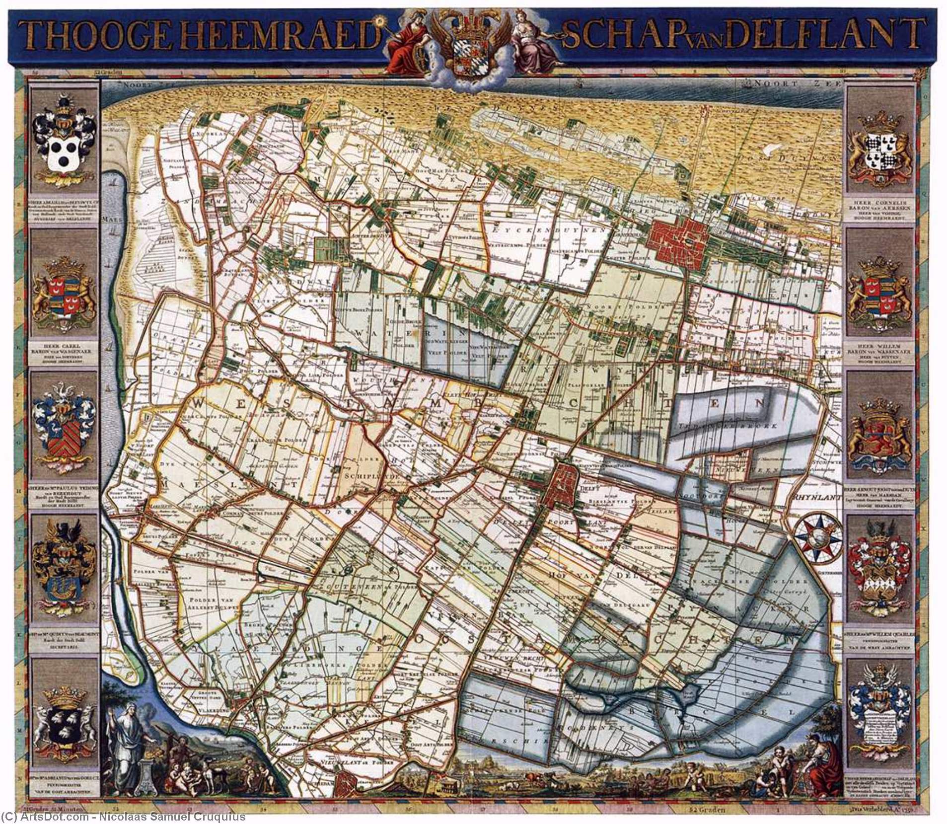 Map Of Delfland — Nicolaas Samuel Cruquius