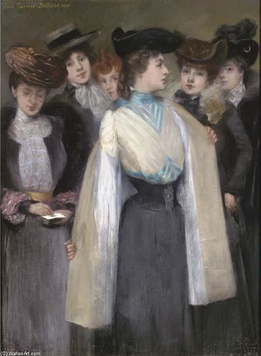 At The Couturier — Albert Ernest Carrier Belleuse