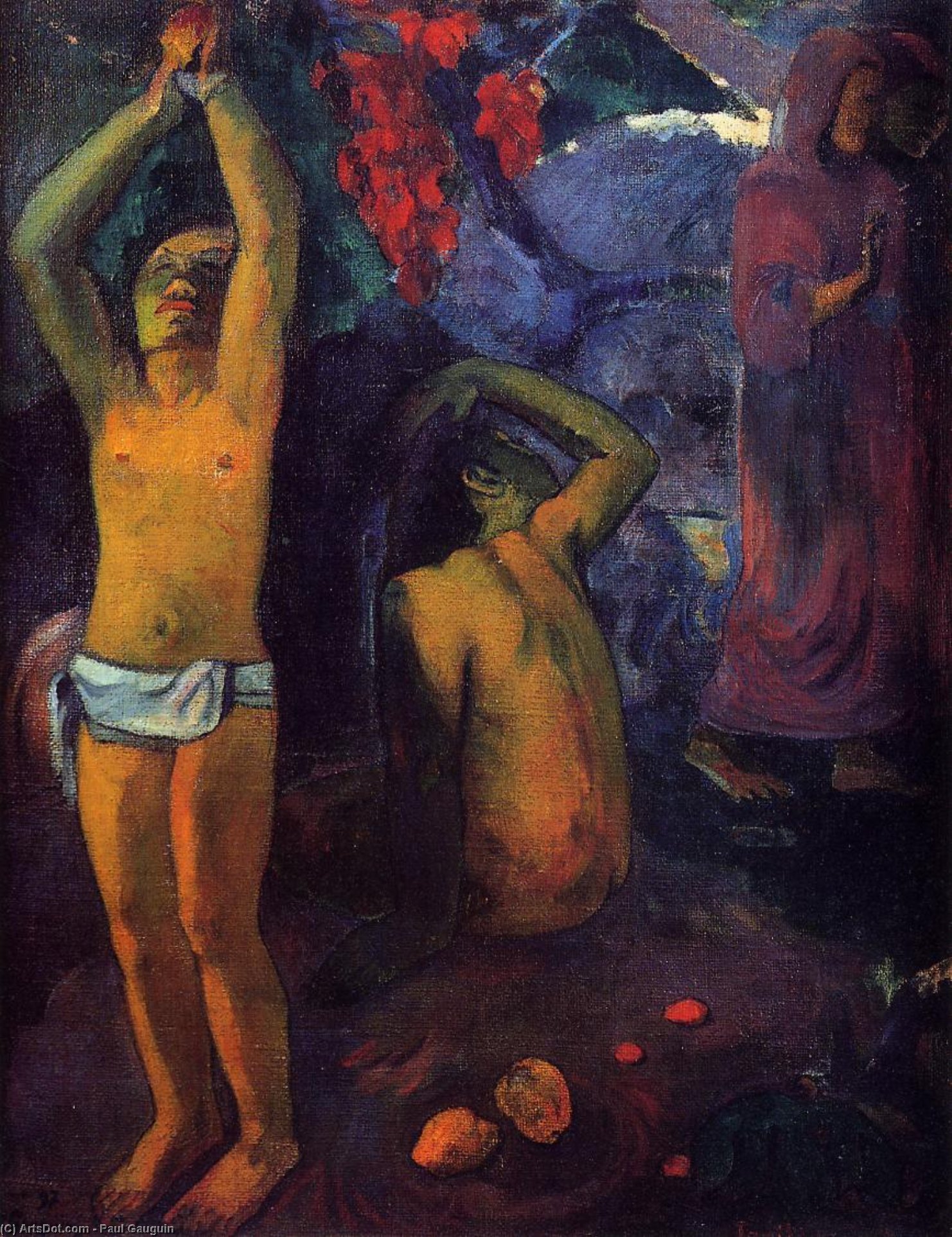 Tahitian Man With His Arms Raised — Eugène Henri Paul Gauguin