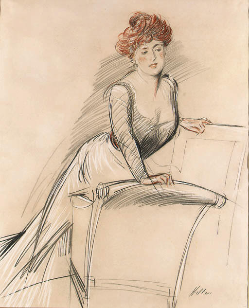 An Elegant Lady In An Interior — Paul César Helleu