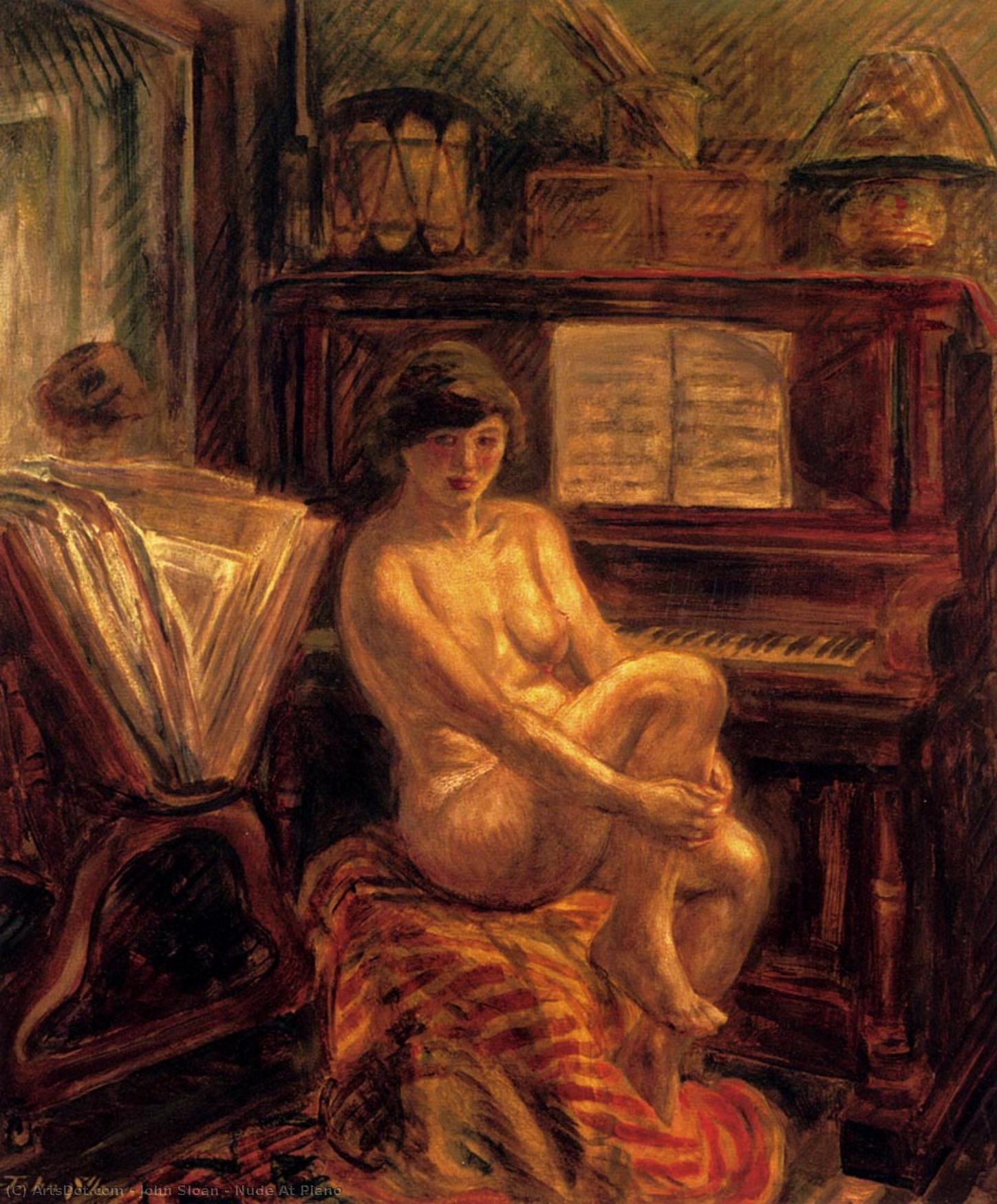 Nude At Piano — John French Sloan