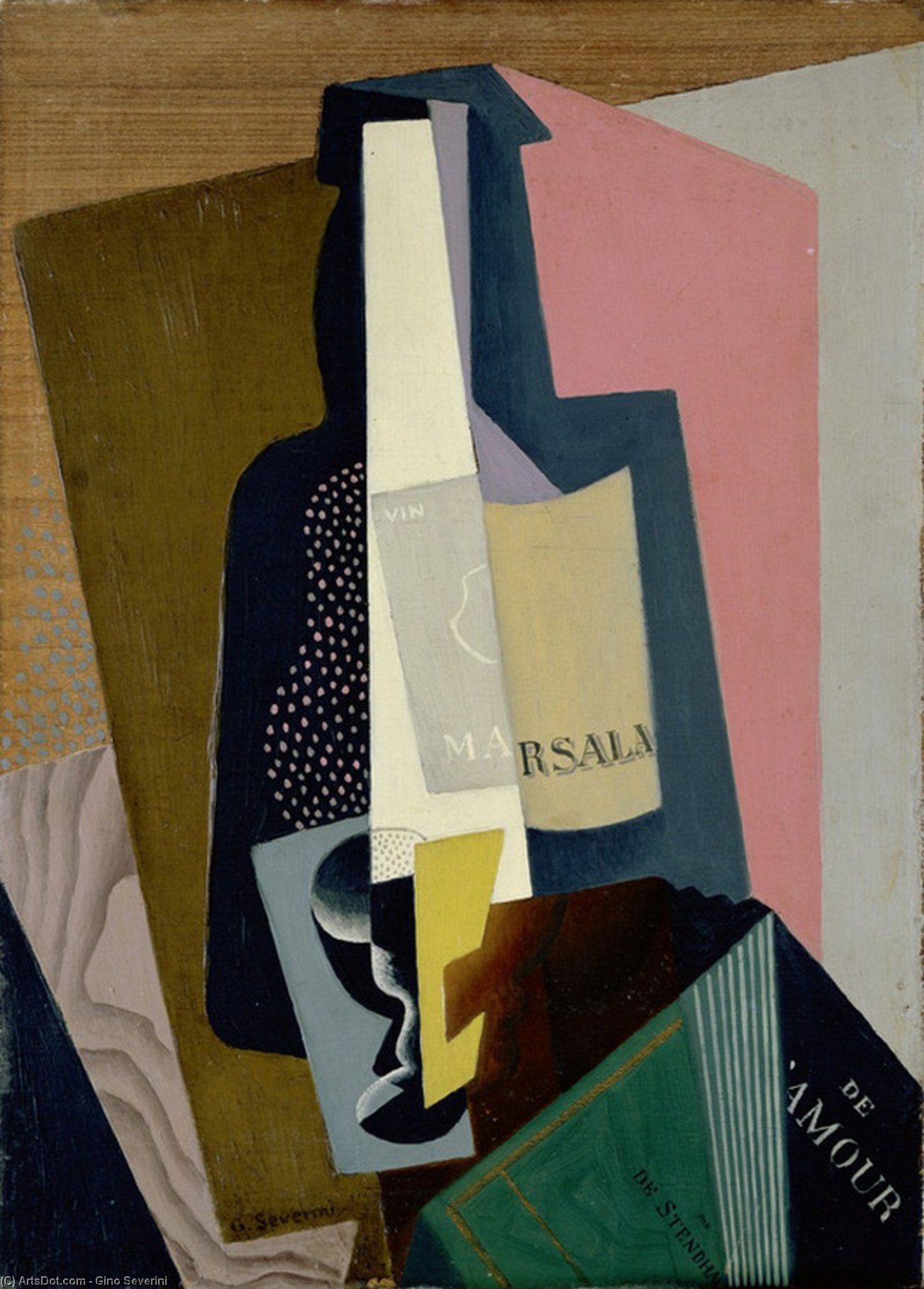 Still Life With Marsala Bottle — Gino Severini