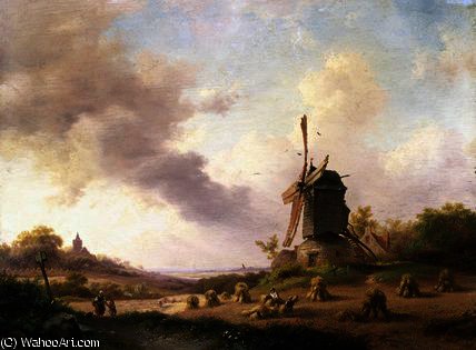 Harvesters In An Extensive Landscape — Frederick Marianus Kruseman