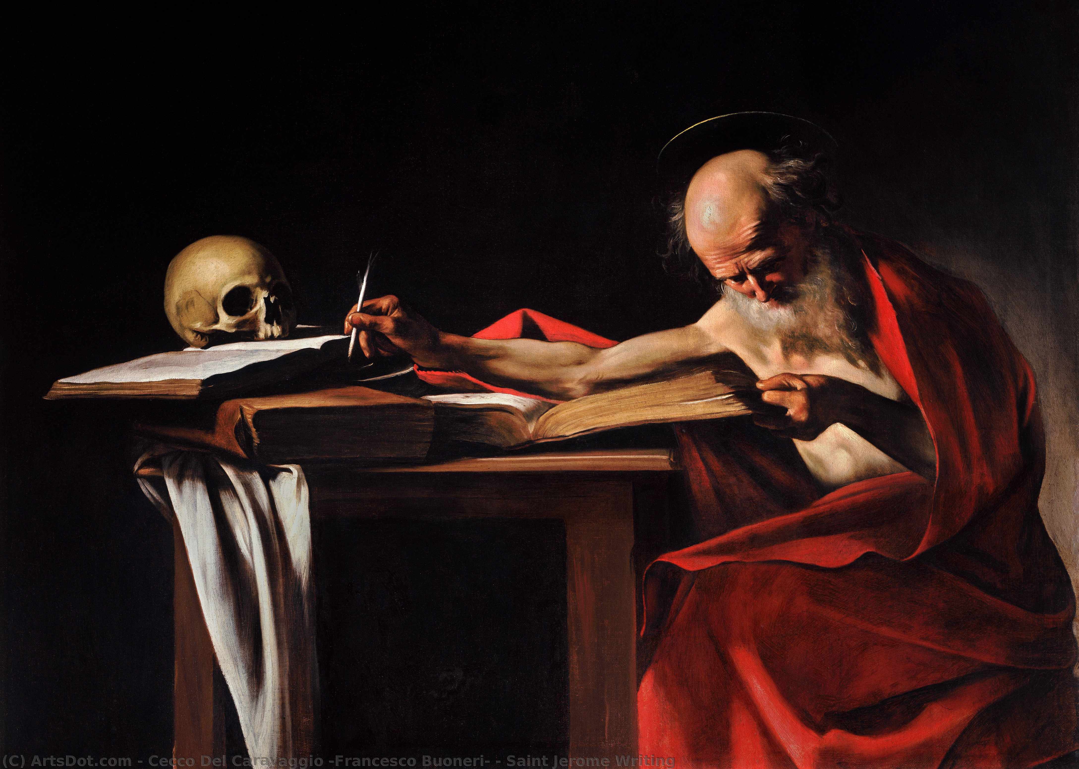 Saint Jerome Writing — Cecco Del Caravaggio (francesco Buoneri)