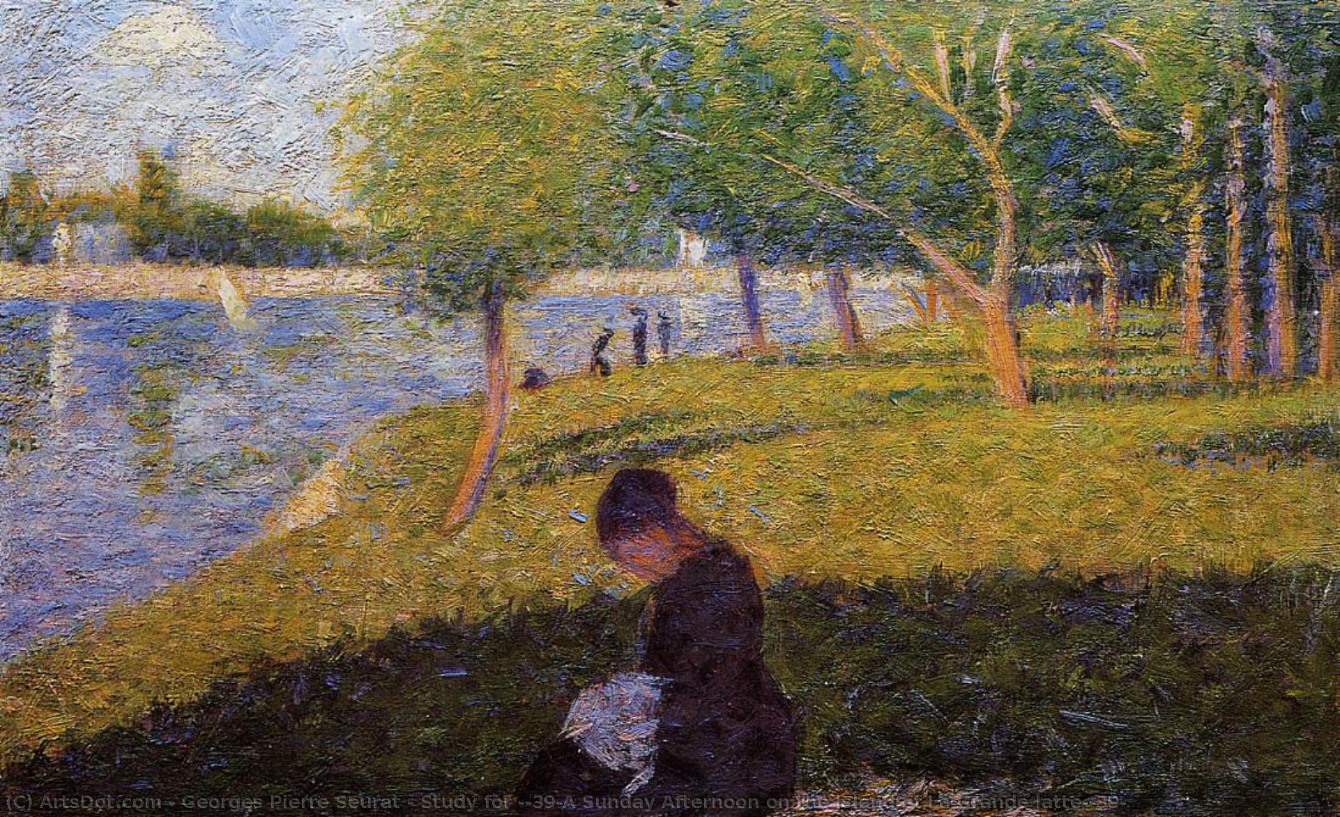 Study For 'a Sunday Afternoon On The Island Of La Grande Jatte' — Georges Seurat