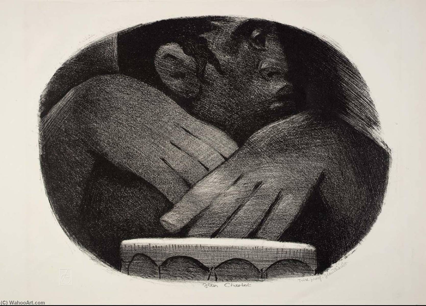 Drummer In Oval Ii — Jean Charlot