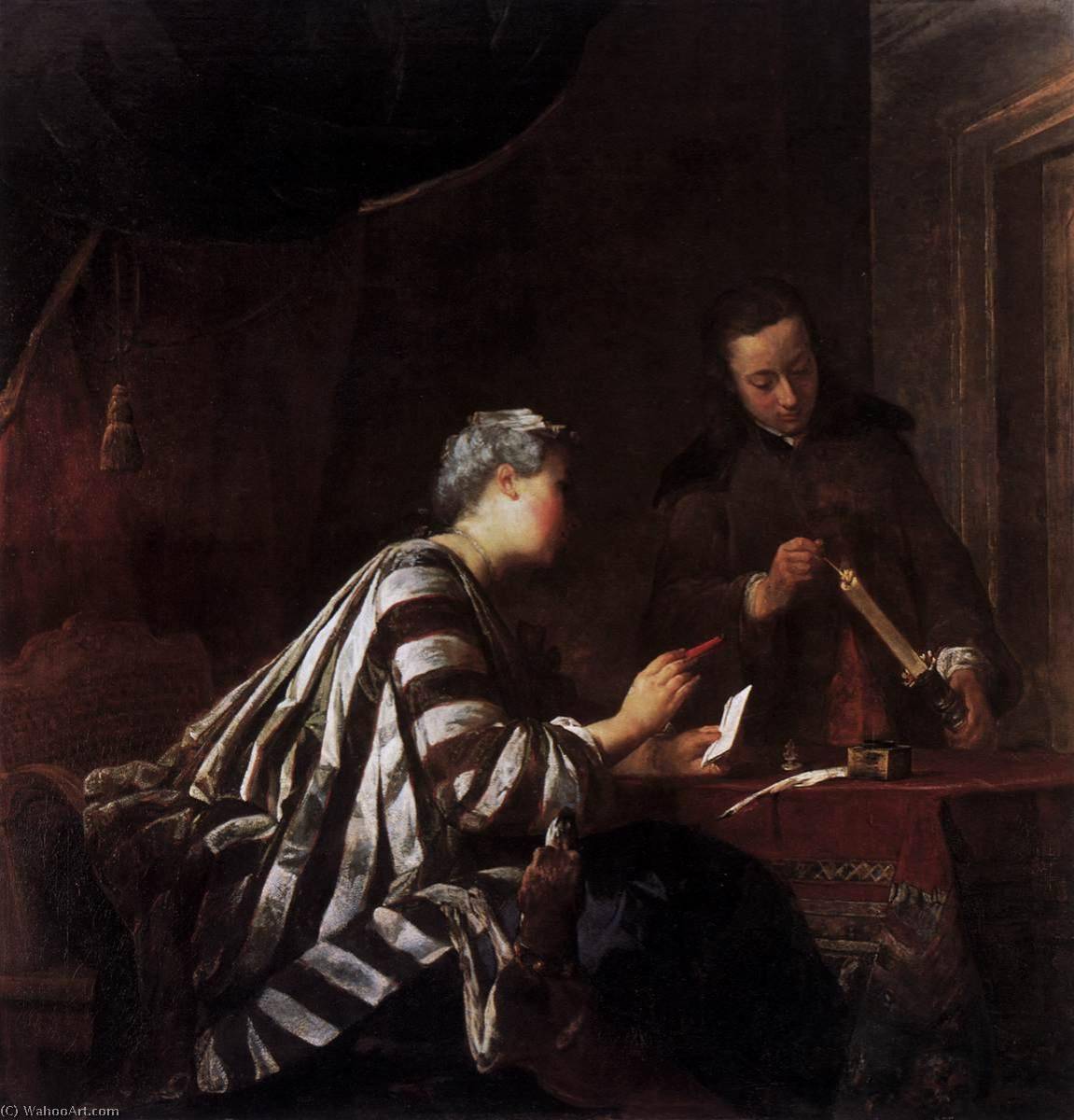 Sealing The Letter — Jean-baptiste-siméon Chardin