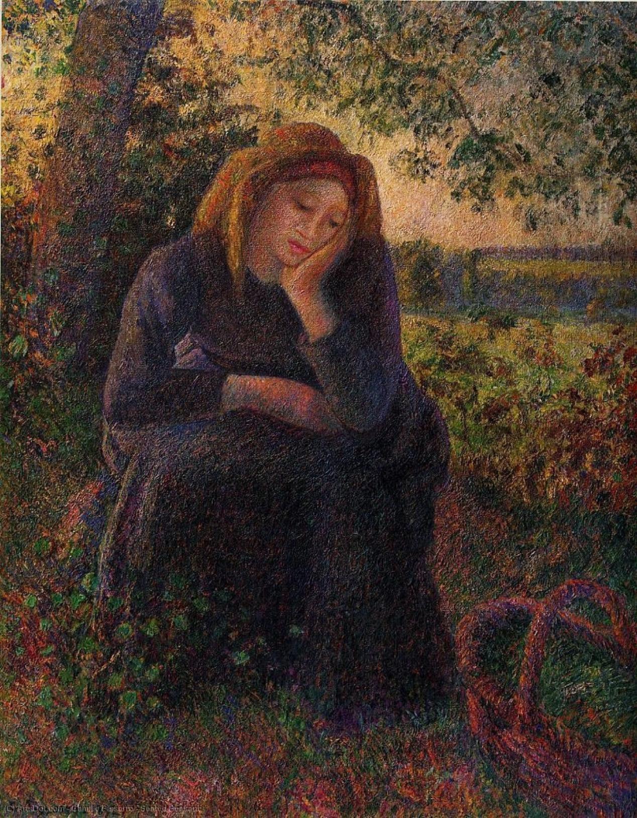 Seated Peasant — Camille Pissarro