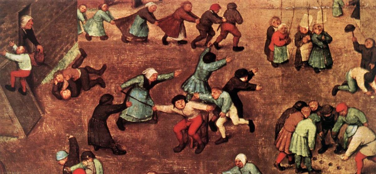 Children's Games (detail) — Pieter Bruegel The Elder