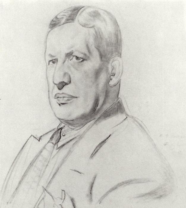 Portrait Of Nikolay Monakhov — Boris Mikhailovich Kustodiev