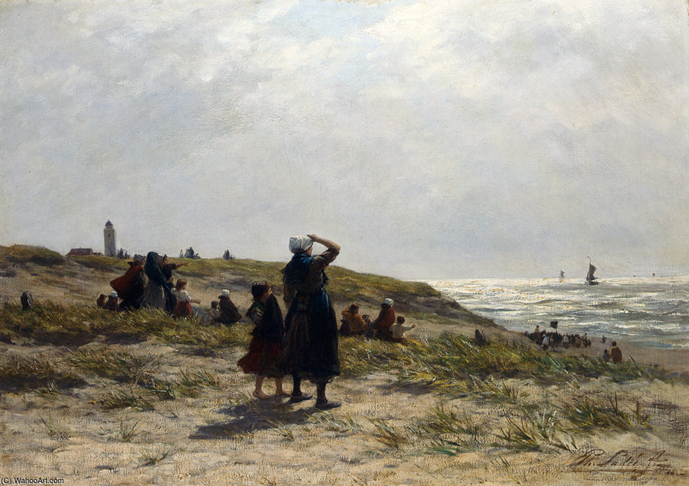 Philip Lodewijk Jacob Frederik The Return Of The Fishing Fleet Katwijk — Philippe Lodowyck Jacob Sadee