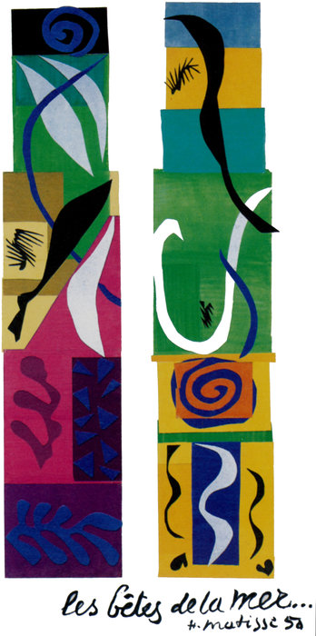Les Bêtes De La Mer Gouache Découpée Wtngoa — Henri Matisse