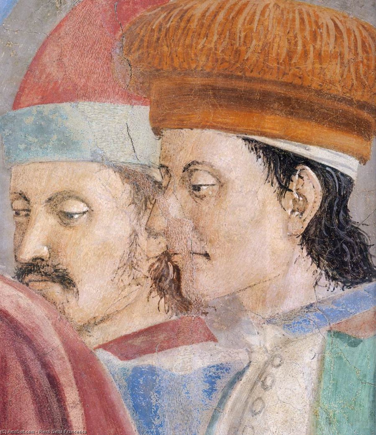 7b. Recognition Of The True Cross (detail) — Piero Della Francesca