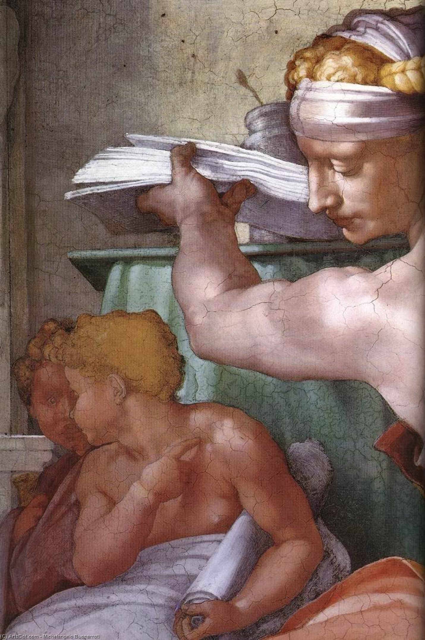 The Libyan Sibyl (detail) — Michelangelo Buonarroti