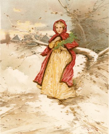 A Colonial Red Riding Hood — Edward Moran