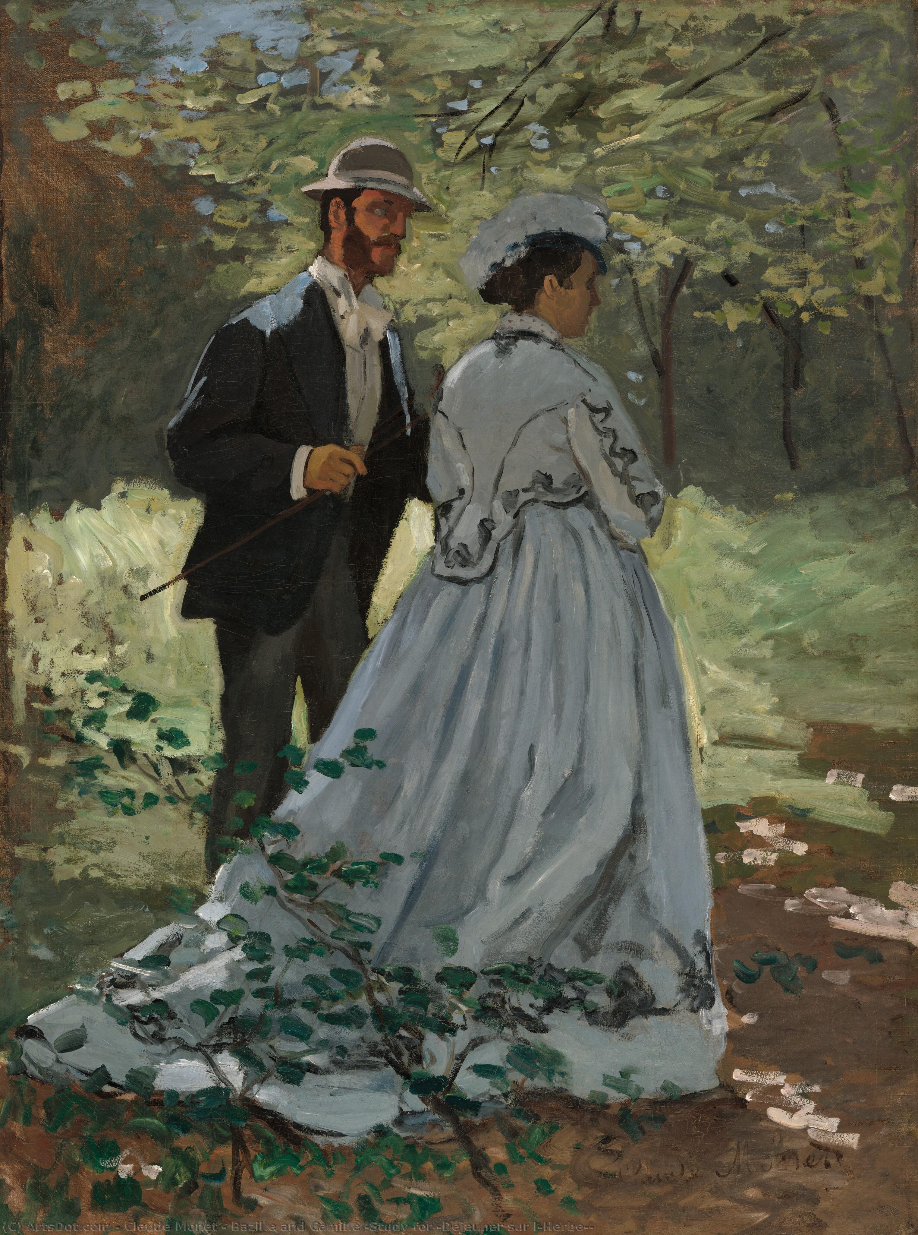 Bazille And Camille (study For 'déjeuner Sur L'herbe') — Claude Monet