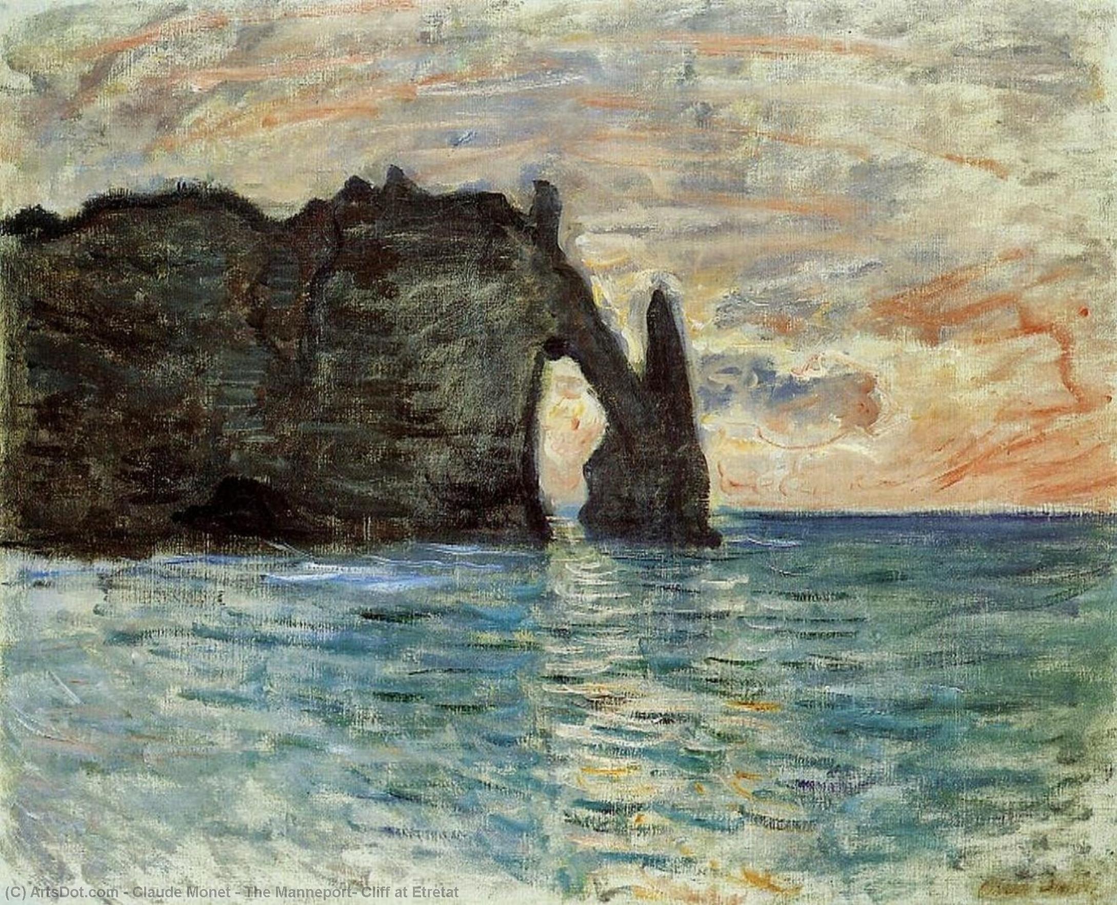 The Manneport, Cliff At Etretat — Claude Monet