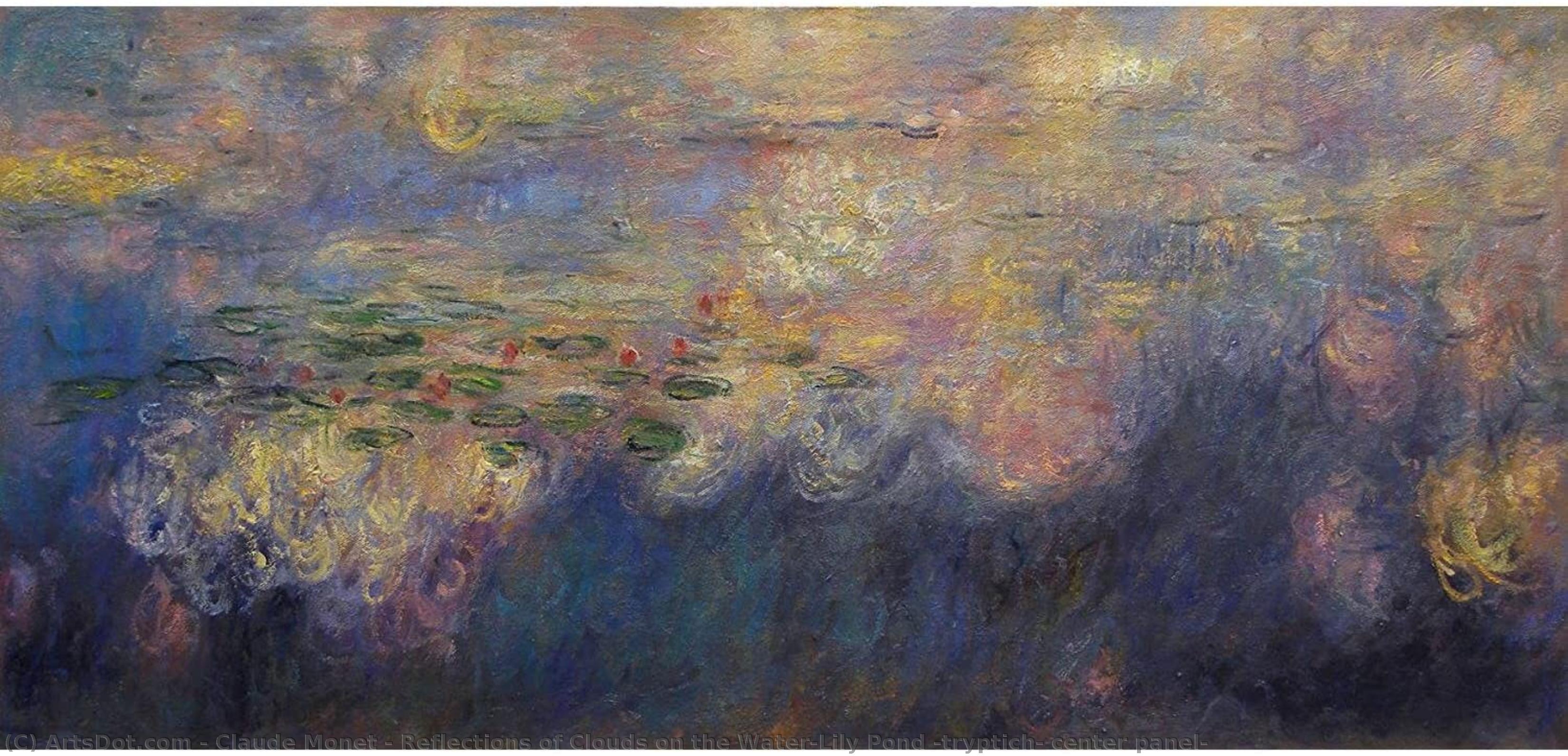 Reflections Of Clouds On The Water-lily Pond (tryptich, Center Panel) — Claude Monet