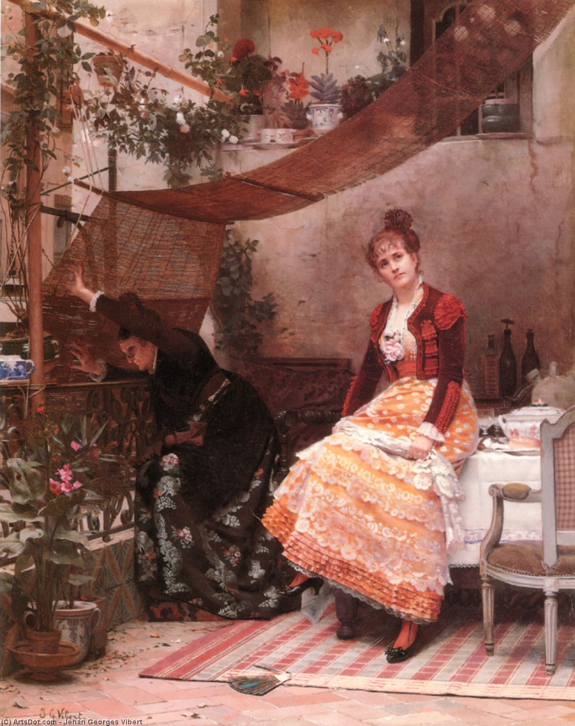 Why Comes He Not — Jehan Georges Vibert