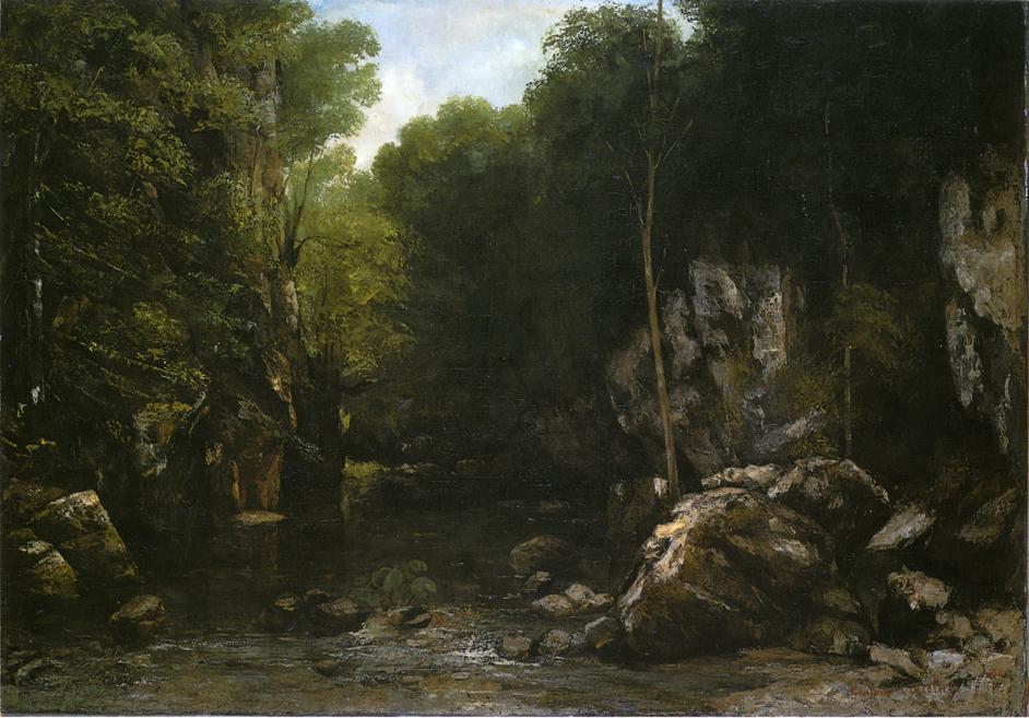 Solitude (also Known As The Covered Stream) — Gustave Courbet